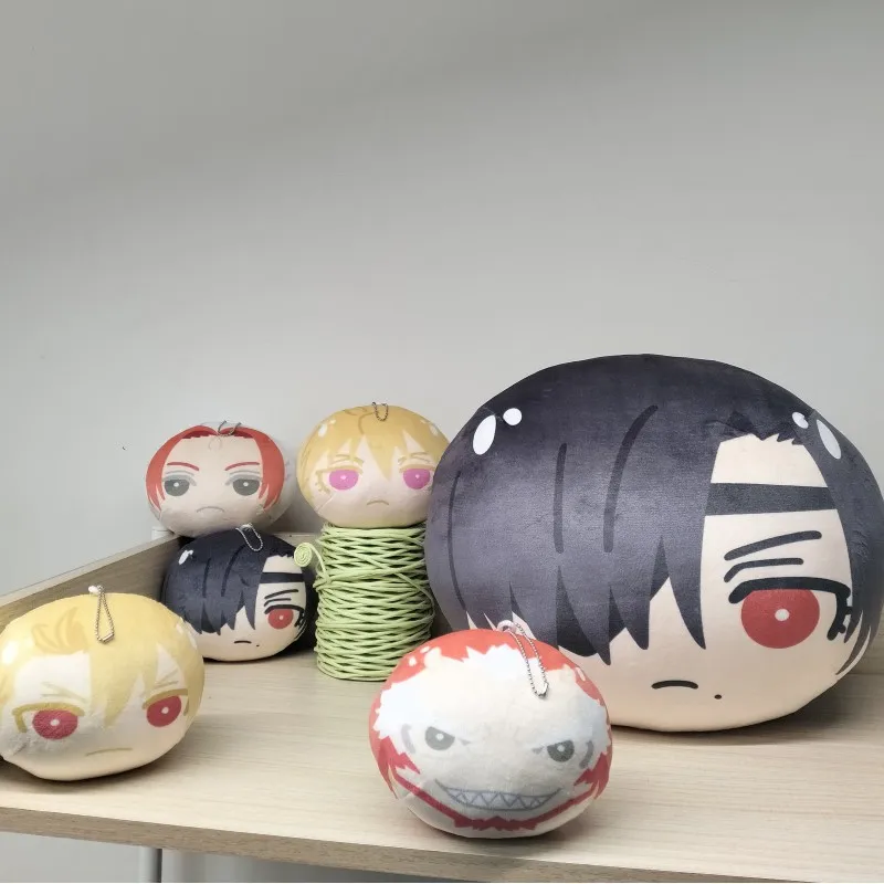 Anime Yomi No Tsugai Round Soft Plush Keychain Yuru Asa Cute Stuffed Bag Pendant U Sa Omanju Niginigi Mascot Cartoon Pillow Doll