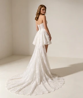 Customized Romantic Vintage Sweetheart Lace Mini Wedding Dress Delicate Sleeveless Lace Up Back Elegant Flowy Bridal Gown