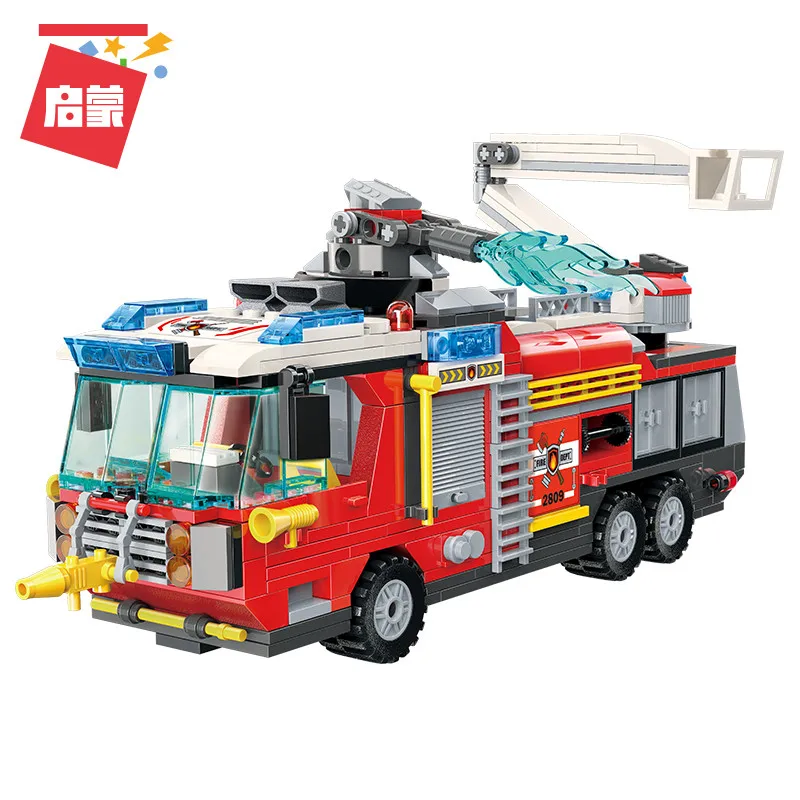 647 pezzi Fire Rescue 2809 set di blocchi da costruzione della serie City Assemblaggio di mattoni per bambini