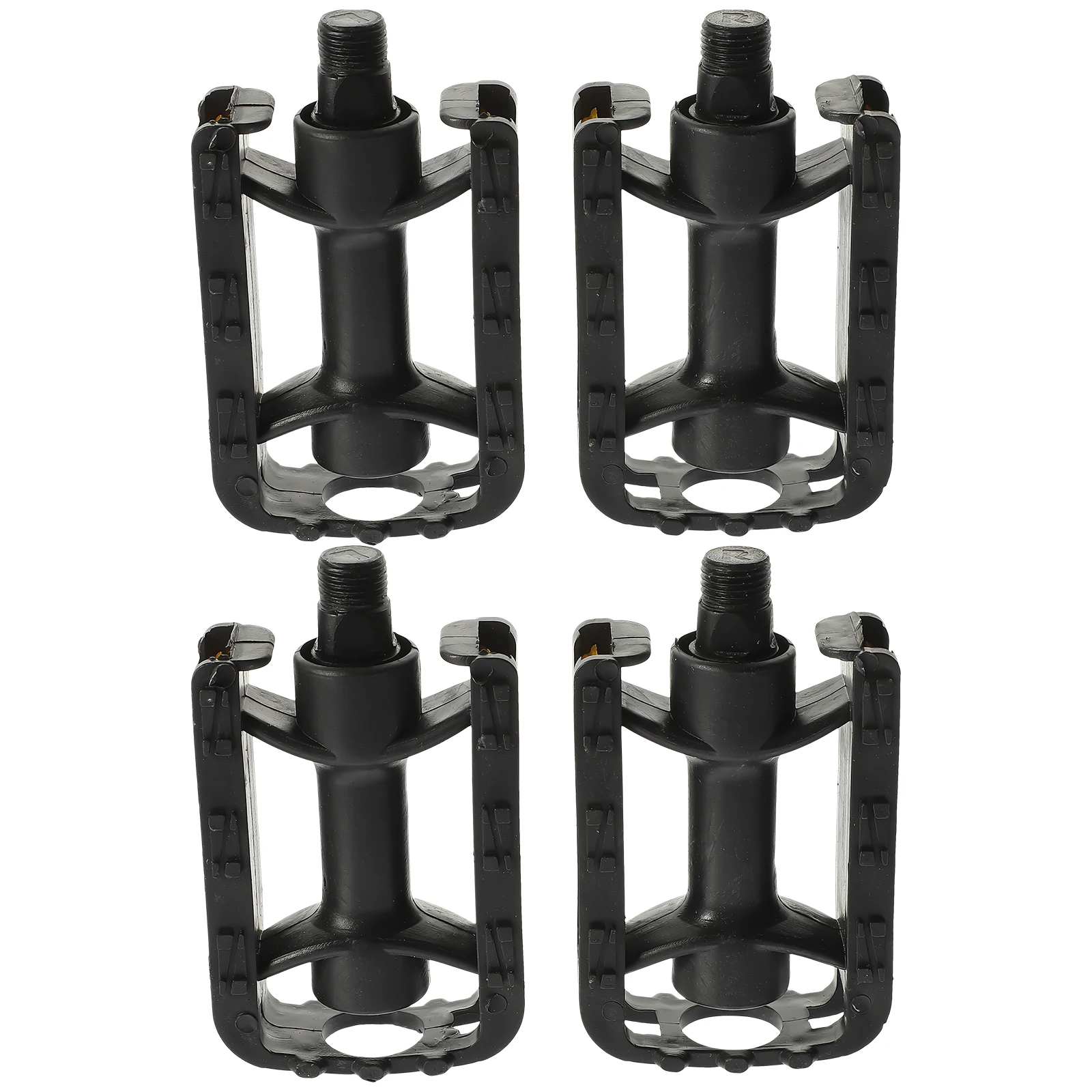 

2Pairs Black Plastic Kids Bike Pedals Childrens Bicycle Foot Accessories Durable Lightweight Sturdy Road Stable Widened