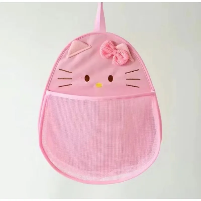 Hello Kitty Creative Cartoon Cute Print Kawaii Net Bag Home Bathroom Dirty Clothes Basket Student Dormitory Sundries Storage Bag