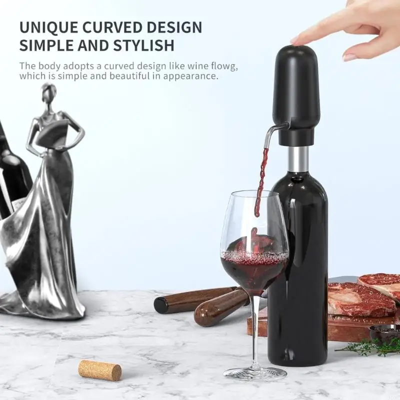 A0NC Electric Wine Aerator Dispenser Автоматическое дозатор Wine Multi -функциональный винный аэратор Home Wine Acsessount Abs