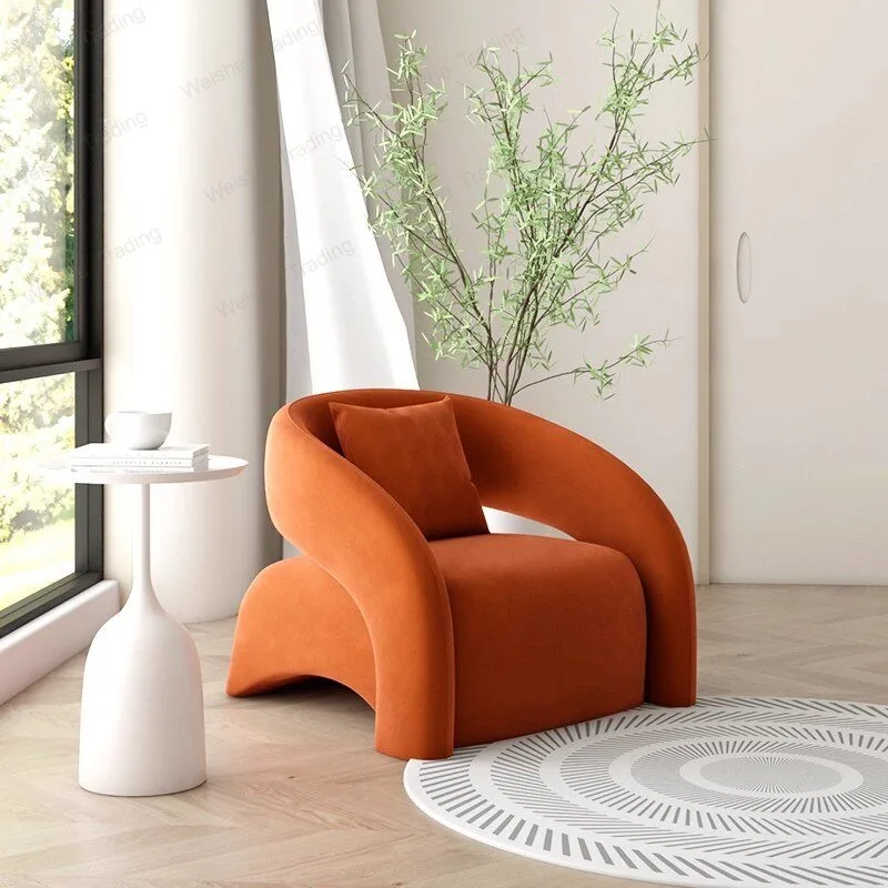 

Nordic designer lazy single sofa ins style Internet celebrity light luxury living room balcony small apartment leisure tiger