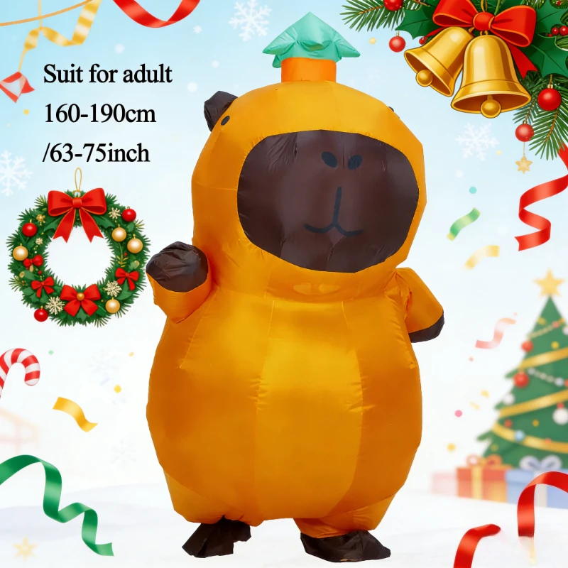 Inflatable Dinosaur Costume Adult - Opblaasbaar cartoon-kapibara-kostuum voor volwassenen – leuk