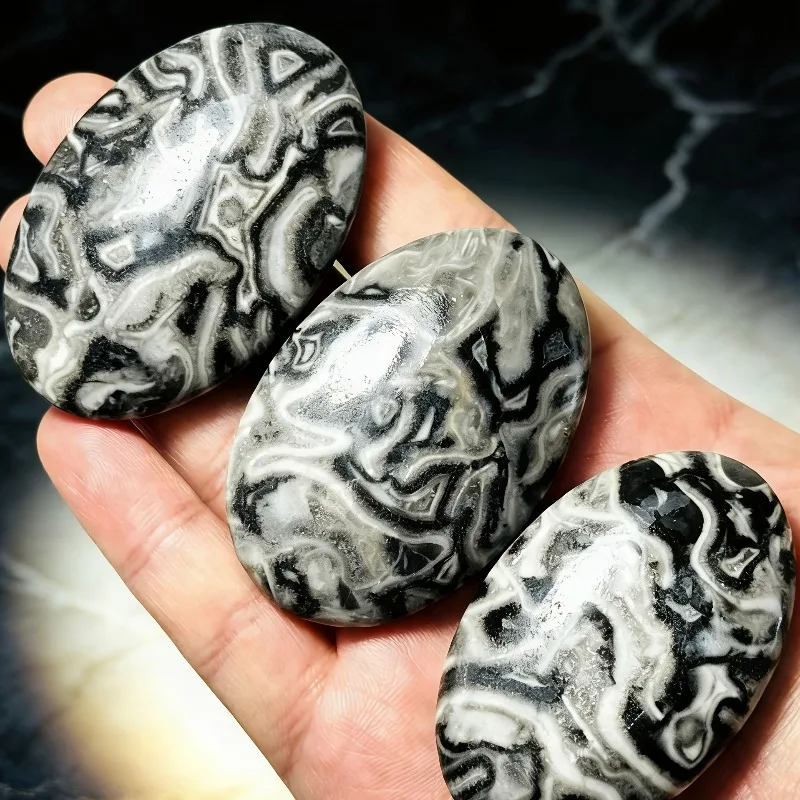 Natural Picasso Jasper Palmstone Polished Pocket Stone Home Office Desk Decor Crystal Lover Gift
