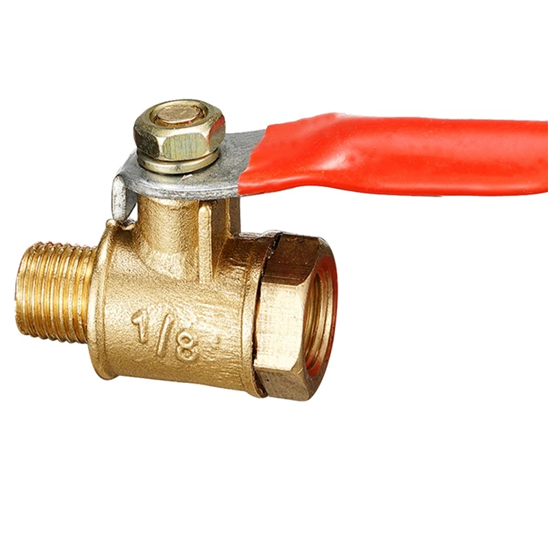 

Brass Small Ball Valve Female/Male Thread Brass Valve Connector Joint Copper Pipe Fitting Coupler Adapter 10Pcs