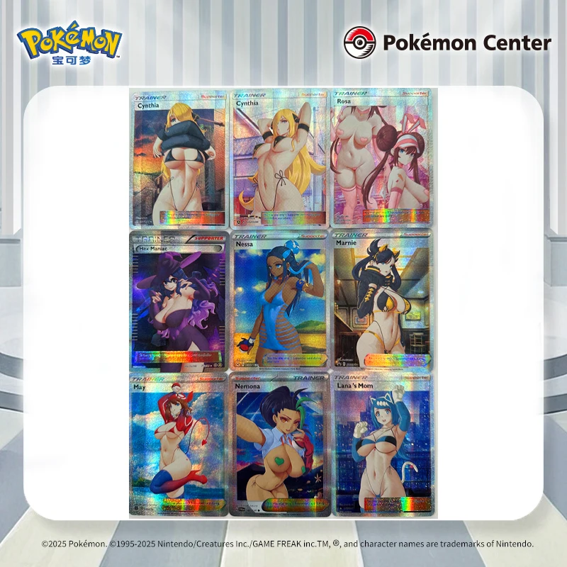 

9 шт./компл. Pokemon Diy Self Control Collect Signature Trading флэш-карта аниме мультфильм подарок оригинальная серия Cynthia ptcg