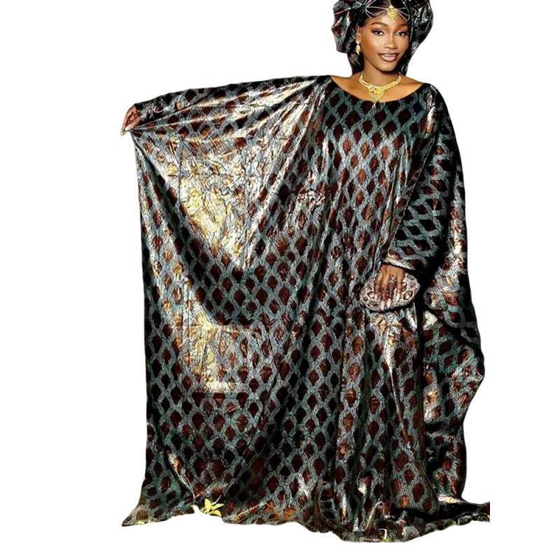 

African ball-themed printed dress, a must-have robe for birthday parties and banquets in four seasons