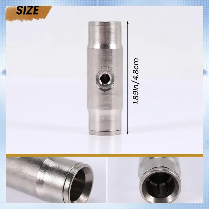 AD-3/8 Inch Mist Cooling System Quick Connect Joint 3/16 Inch Mist Nozzle T-Connector (20Pcs)-(Diameter: 3/8 Inch, Color: Single