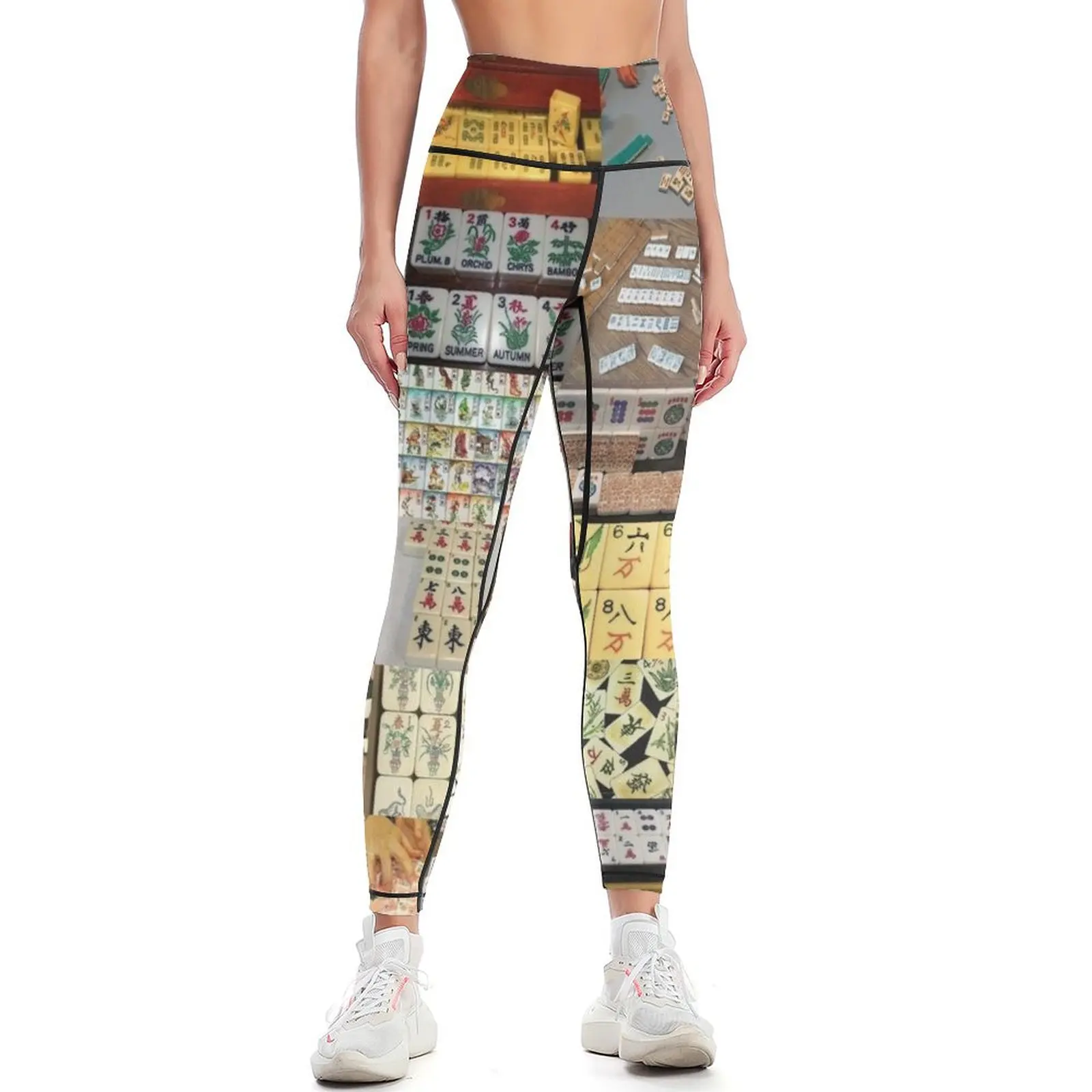

Mahjong Leggings Women's tights joggers for Pants sport Women's high waist Womens Leggings