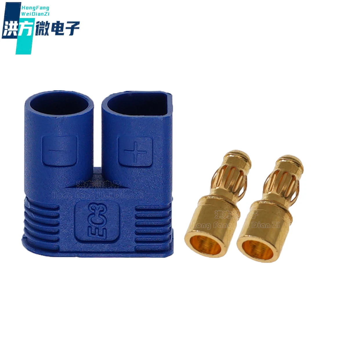 5PCS original,   EC3, aeromodelling banana plug, cable, welding, 25A, blue,  Female terminal, male housing, UL94VO, PA. EC3-M