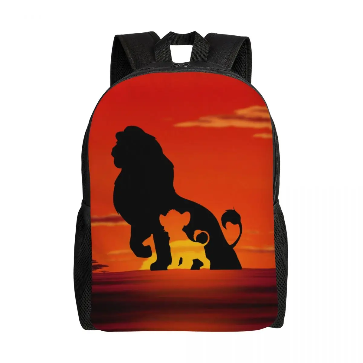 

Custom The Lion King Sunset Simba Laptop Backpack Women Men Casual Bookbag for School College Student Hakuna Matata Film Bags