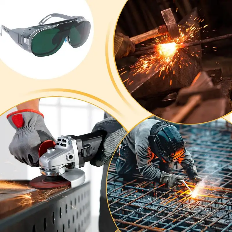 แว่นตาสําหรับเชื่อมแว่นตาป้องกัน Anti-Splash Wrap-รอบแว่นตา Arc เลนส์ป้องกันดวงตา Anti-Glare สําหรับ