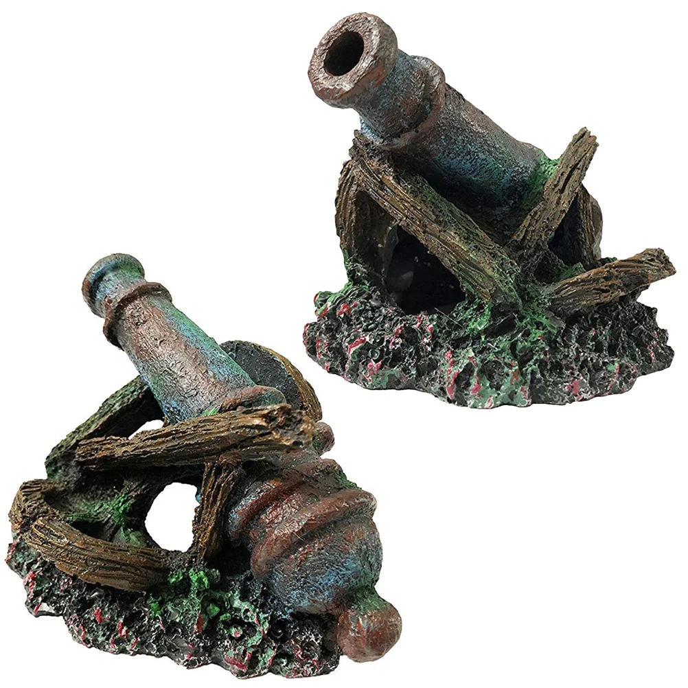 

1Pcs Aquarium Ornament Fish Tank Decor Simulation Wreckage Landscaping Resin Natural Realistic Fish Home