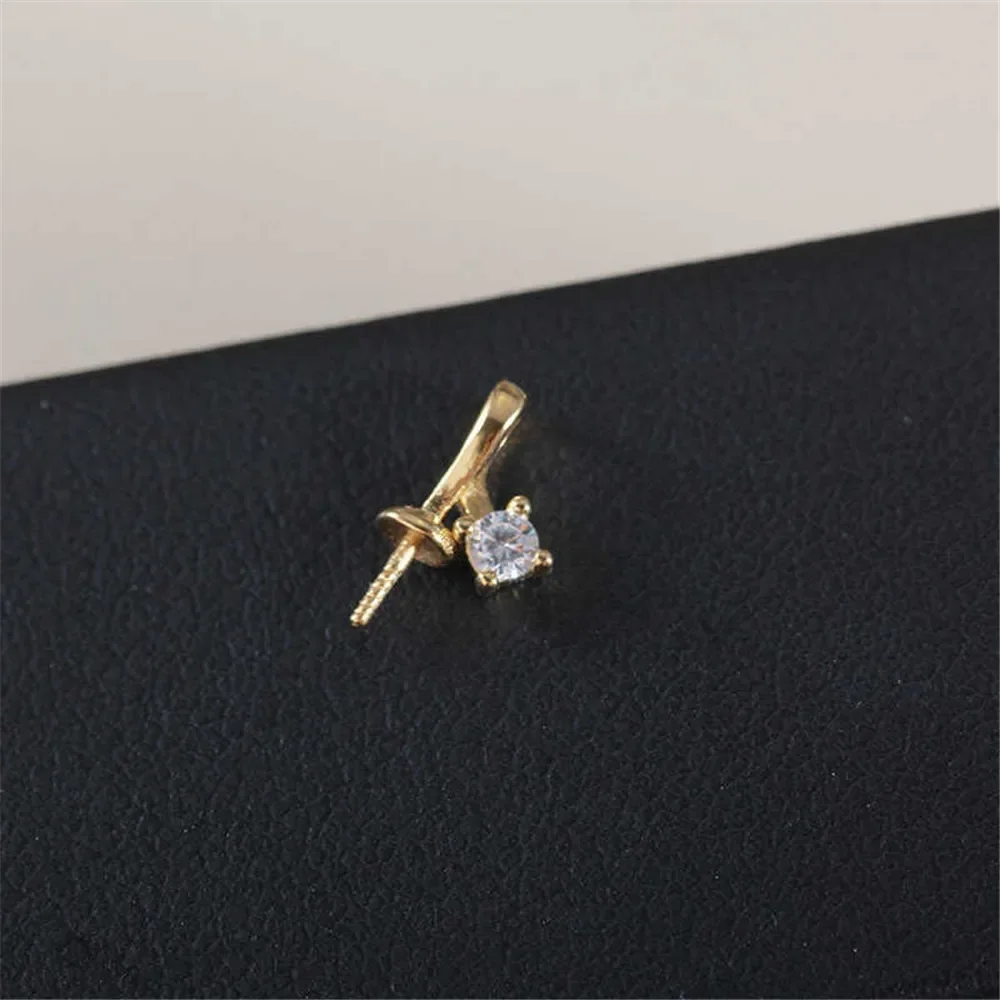 

Подвеска из стерлингового серебра 925 пробы с жемчугом, DIY пустая ободок, чашка, ювелирные изделия для рукоделия, фурнитура для подвески с полыми зубцами