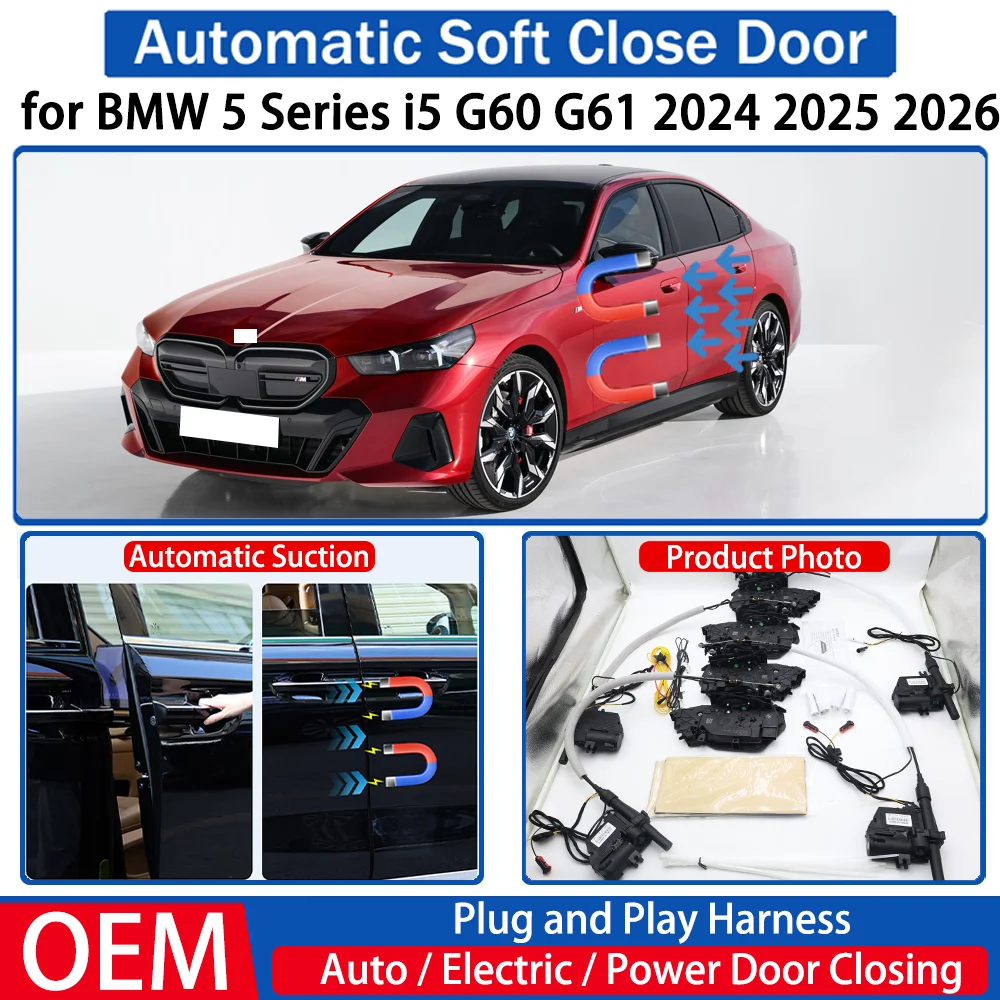 

for BMW 5 Series i5 G60 G61 2024 2025 2026 Car OEM Automatic Soft Close Door Electric Suction Kit Auto Power Closing System
