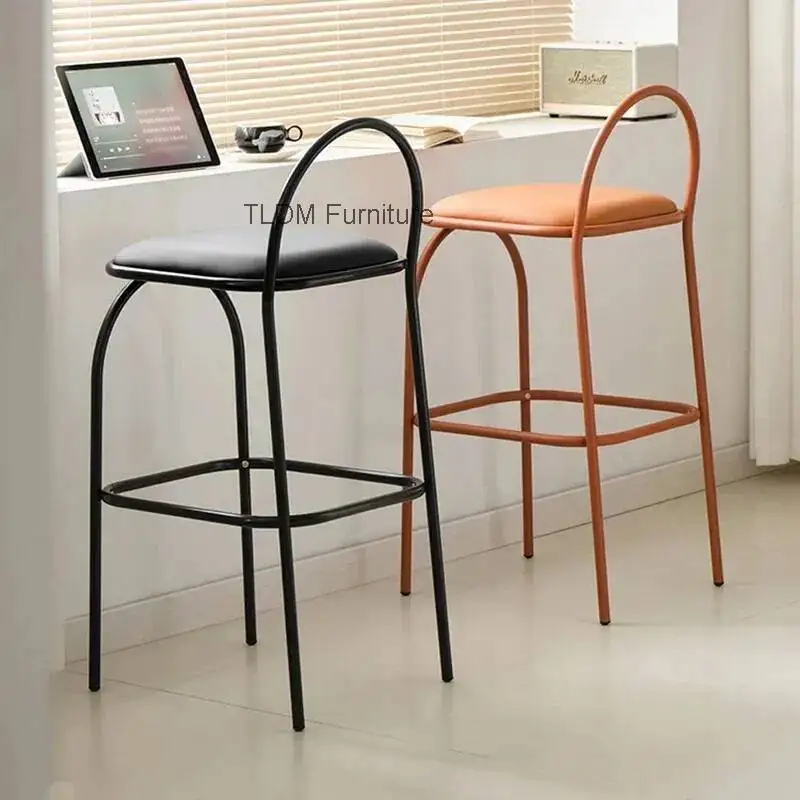 

Modern Barber Bar Stool Metal Restaurant Minimalist Luxury Living Room Chair Counter Gaming Sillas Para Comedor Trendy Furniture