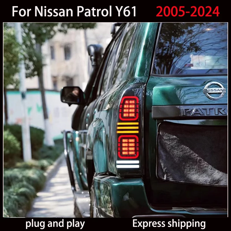 

Для Nissan Patrol Y61 светодиодный задний фонарь указателя поворота стоп-сигнал 05-24, автозапчасти, динамический указатель поворота, задний фонарь в сборе