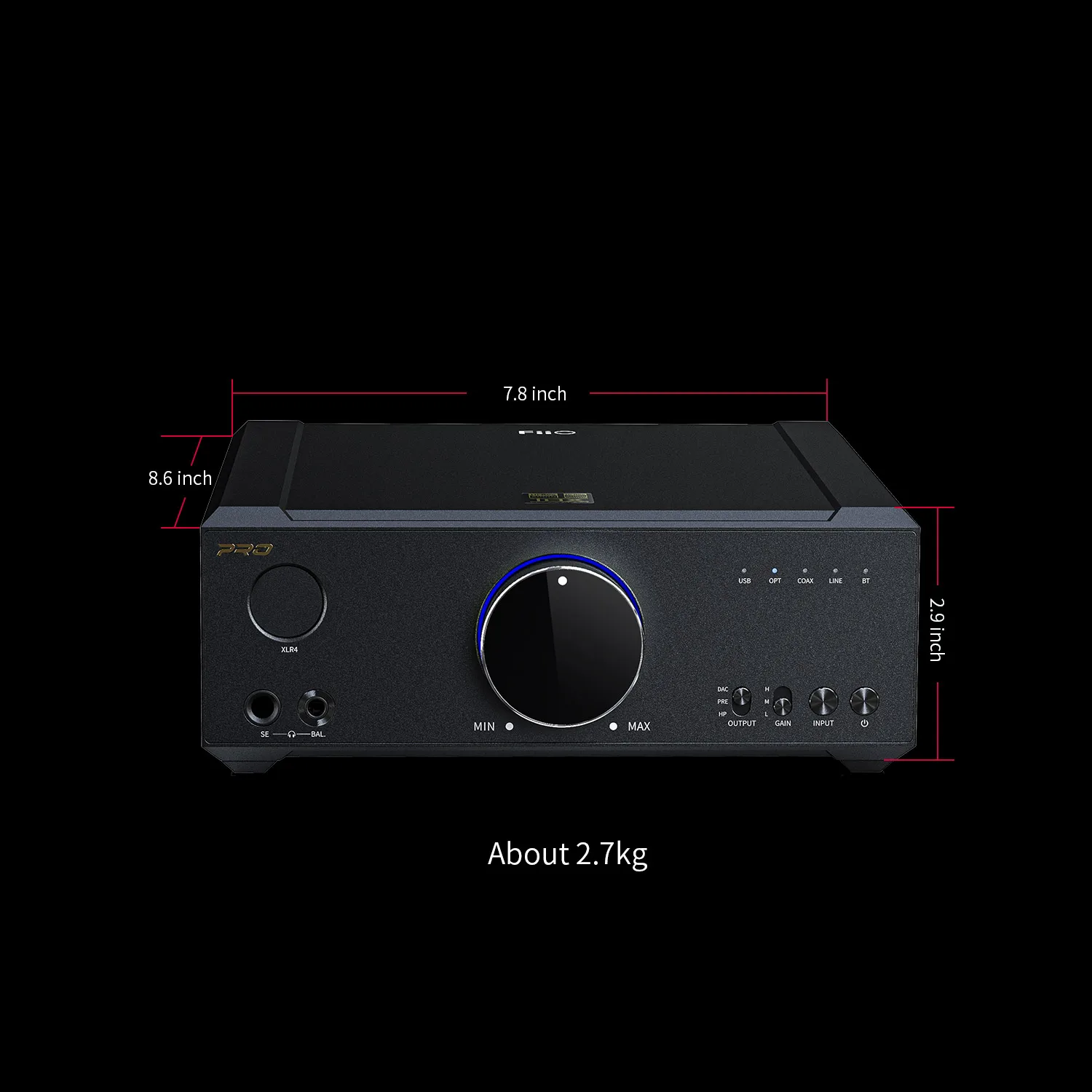 Imagem -02 - Fiio k9 Pro Ess Desktop Amplificador de Fone de Ouvido Bluetooth Amp Usb Dac Dsd Decodificador Ak4499 Es9038pro Chip