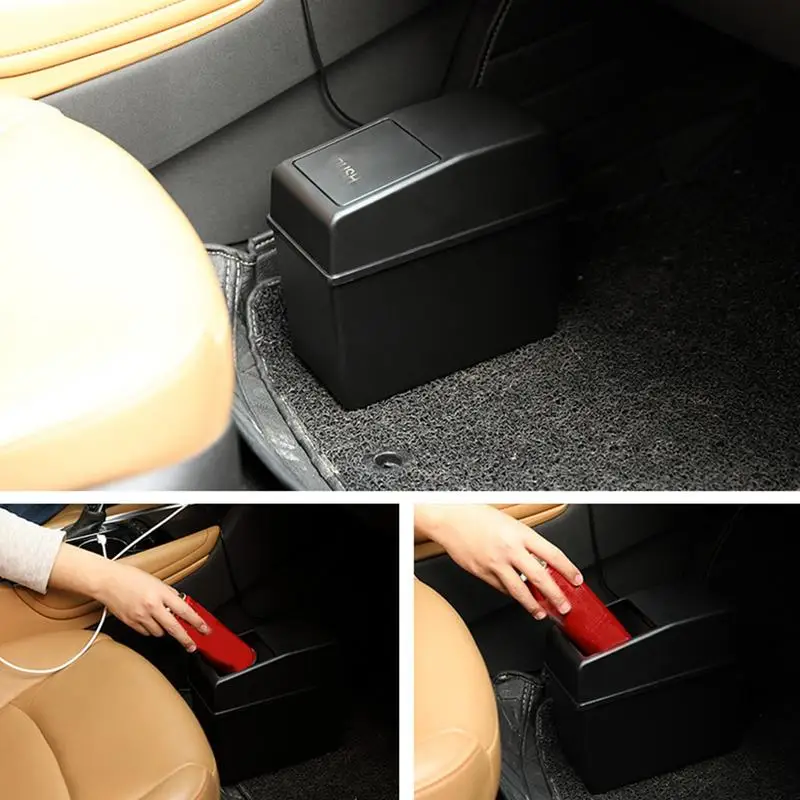 Samochodowy kosz na śmieci Auto Organizer Pojemnik na śmieci Wodoodporny pojemnik na śmieci z pokrywką 2L Kosz na śmieci akcesoria samochodowe — zdjęcie 6