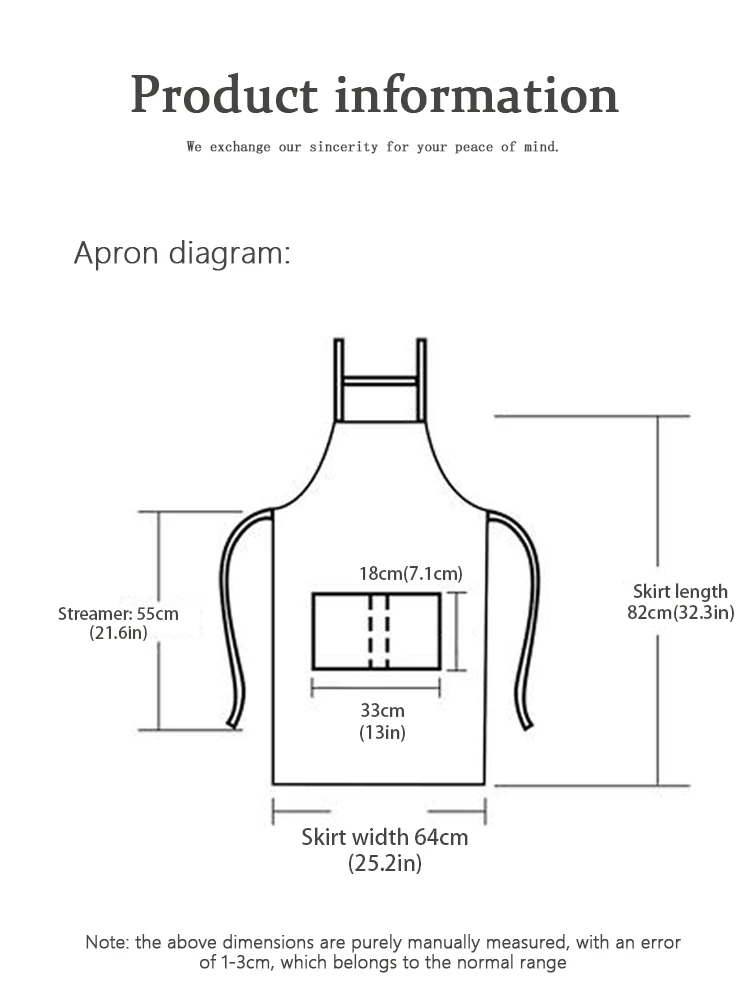 مريلة عمل مطبخ قماشية مقاومة للماء شديدة التحمل - حماية احترافية من الزيت والبقع للطهي المنزلي
