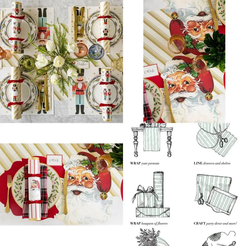 

Disposable Christmas Table Runner | Festive Winter Holiday Decor | Made in USA | Party Paper Roll