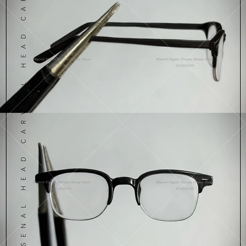 1/6 Scale Black Half-rimless Square Glasses Miniature Female/Male Accessory Model Fit For 12-Inch Action Figure Soldier W TOYS