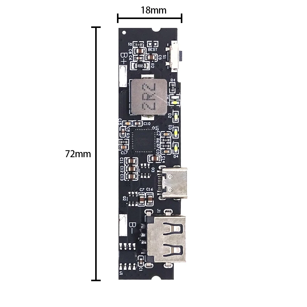 5V 2.1A/5V1A Power Bank Charger Charge Module Charging Circuit Board PCB Step Up Boost Power Module DIY 18650 Battery