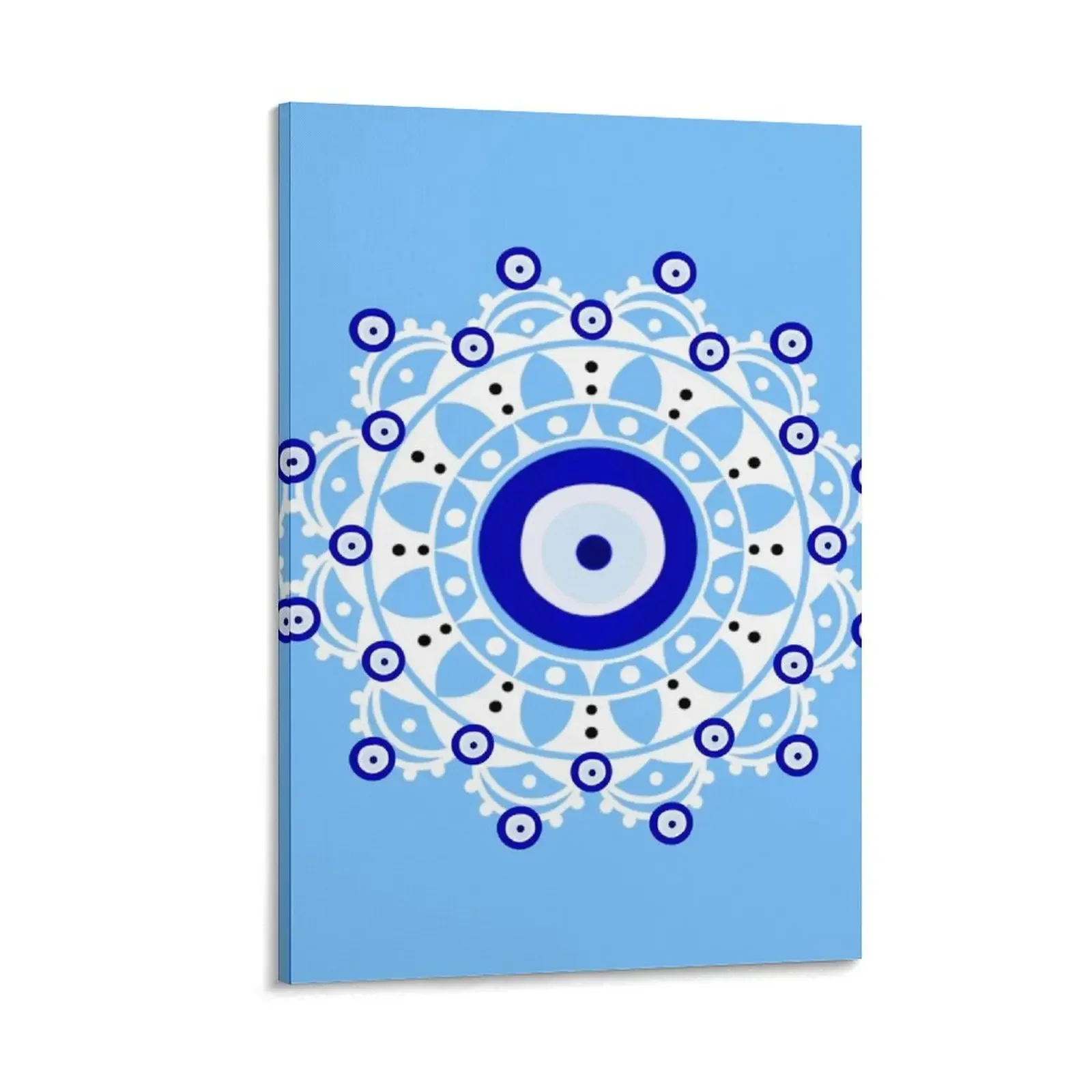 

Baby Blue Evil Eye Mandala Henna Canvas Painting Posters on the wall modern home decoration home and decoration