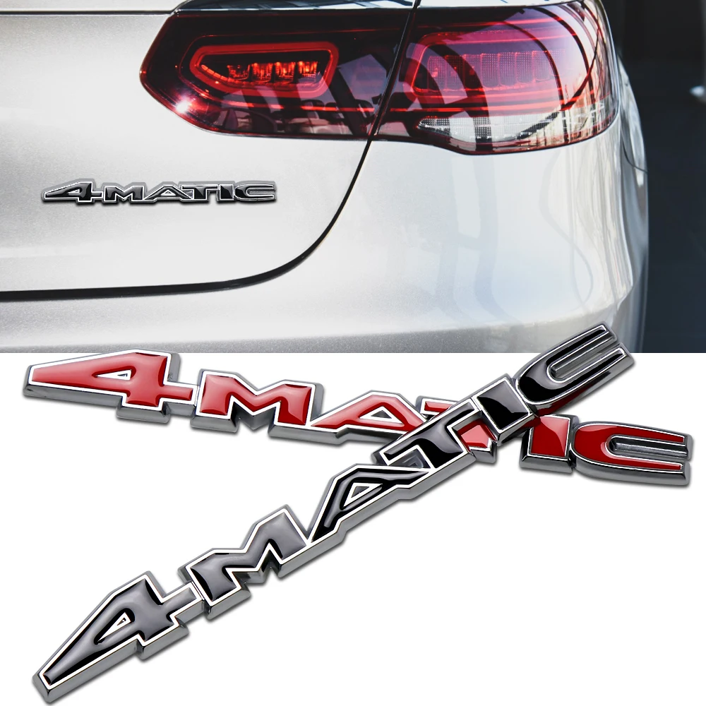 1pc 3D Metal 4MATIC Badge Sticker Body Decoration Decal For Mercedes Benz AMG W202 W203 W204 W205 W210 W211 W212 W177 V177