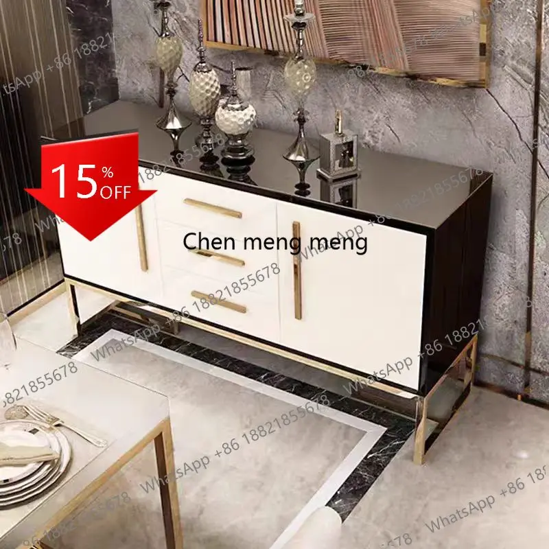

C46Nordic black living room cabinet Luxury high-end modern interior Cabinet storage locker minimalist vetrina esposizione furnit