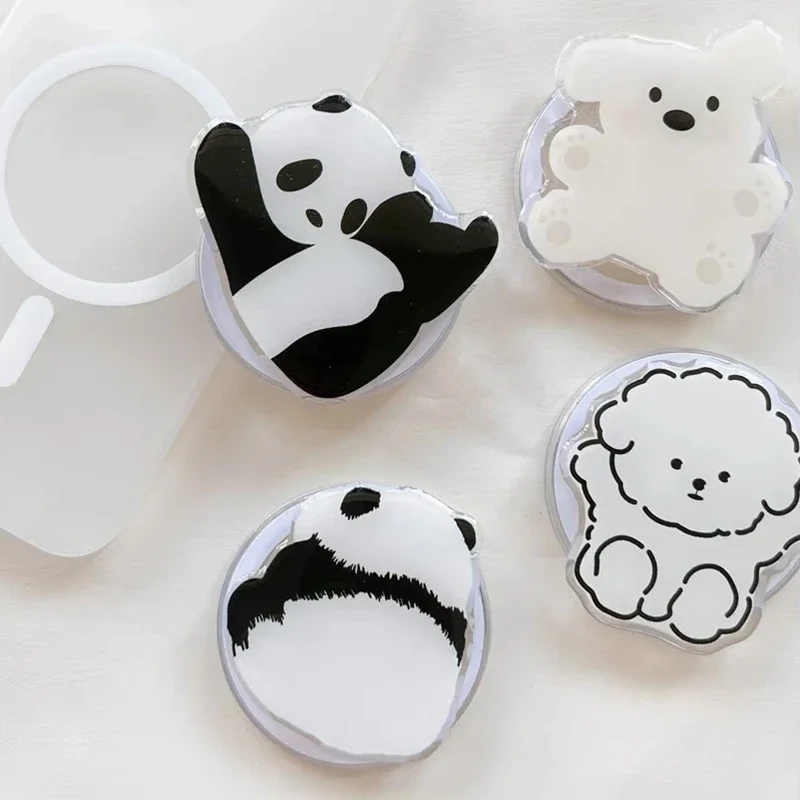 

Y2K Cute Magnetic Griptok for Magsafe Phone POP-socket Holder Cartoon Panda Dog Cat Duck Grip Tok Korea for IPhone17 16 15 14 13