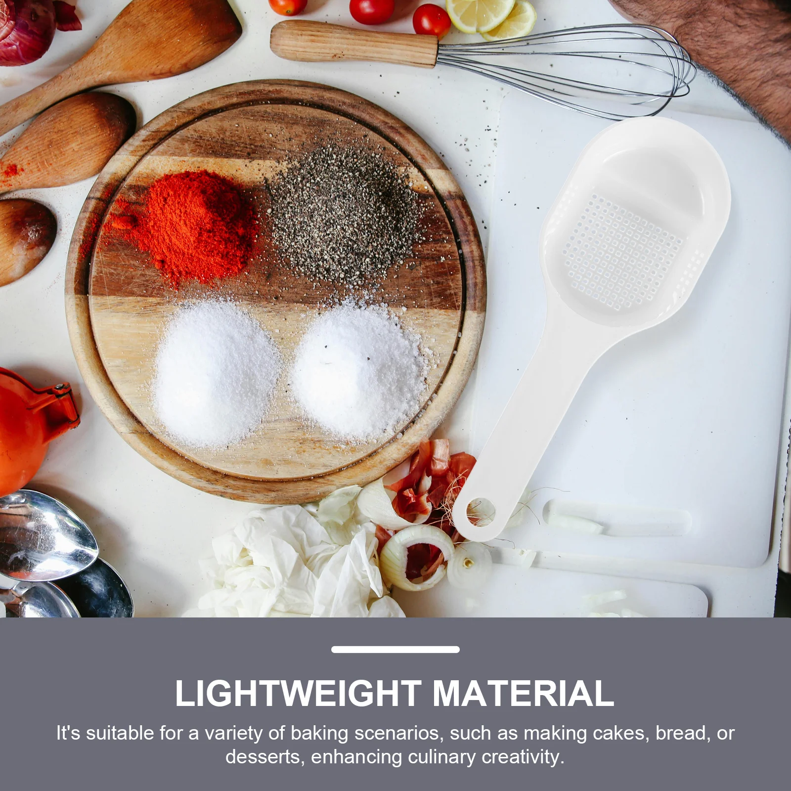 4 قطعة مسحوق بلاستيكي شاكر غرامة شبكة المغربل لخبز السكر دقيق الكاكاو تصميم سلس أداة المطبخ سهلة التنظيف