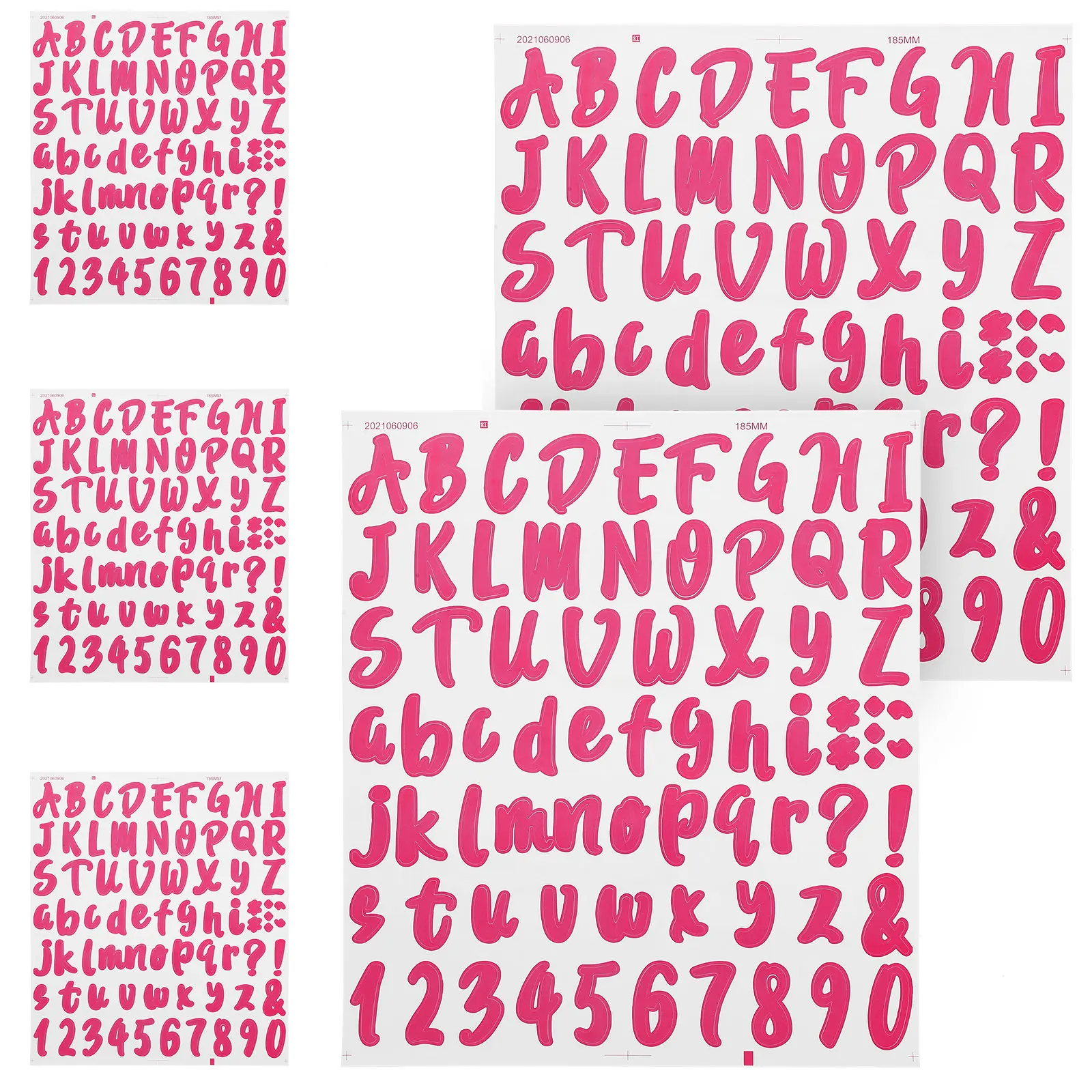 

5 Sheets DIY Letter Stickers Name Label Decals Adhesive Alphabet for Water Bottles Scrapbooks Calendars Porch Pillars Decor