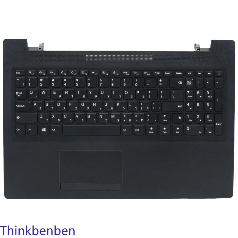 HB Hebrew (IL Israel) Black Keyboard Upper Case Palmrest Shell Cover For Lenovo Ideapad 110 15 15ACL 15AST 5CB0L46280