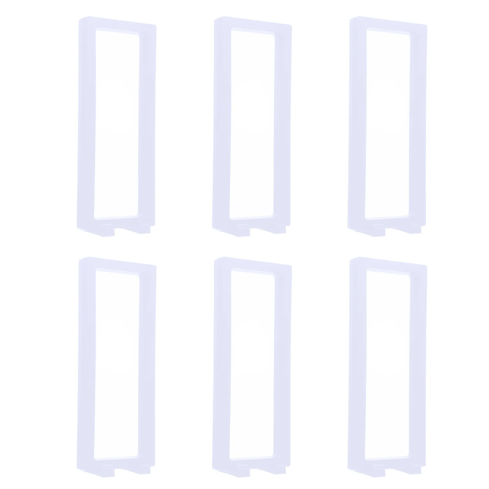 6Sets Transparent Floating Jewelry Display Boxes Durable Ring Storage Organizer Case Stand for Jewelry