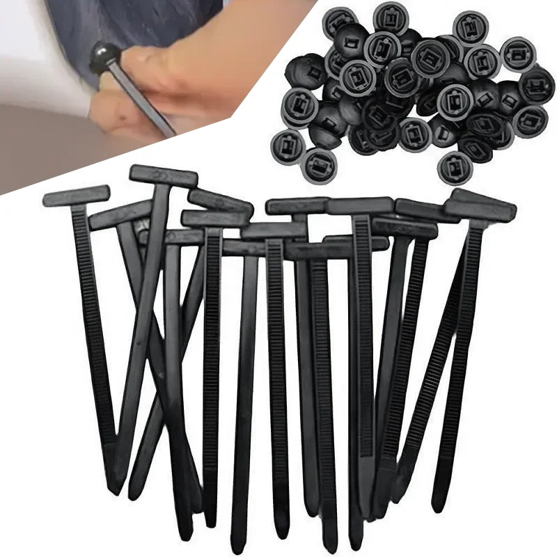 Nylon No-Drill Cable Ties Fastening Straps Wire Clips for Home Improvement Automotive Repair (Multipurpose Self-Locking Harness)