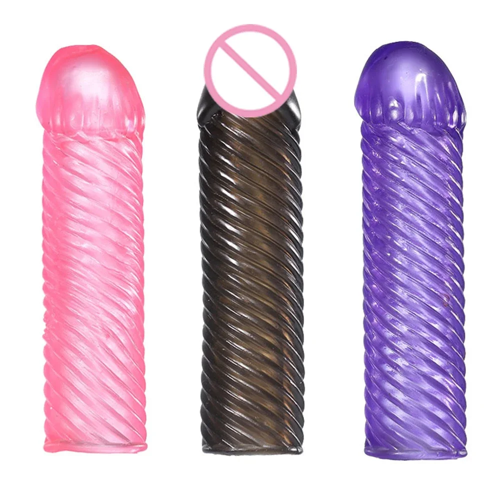 Reusable Silicon Penis Extender And Spike Dotted Adult Sex For Men Dildo Penis Condom Pump Sleeve Cocks Erotic Sex Toys Shop