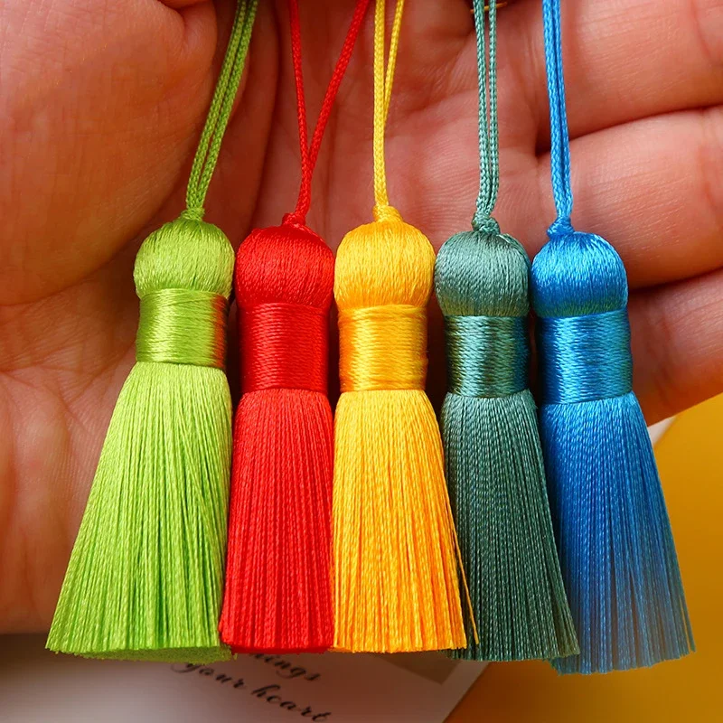 5CM Polyester Silk Tassel Fringe Brush Tassels Trim for Crafts DIY Jewelry Findings Home Decor Sewing Curtains Accessories