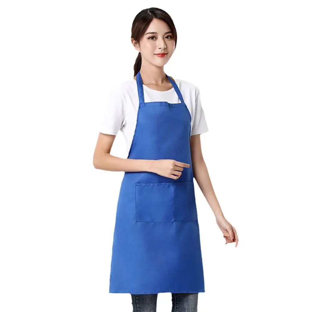 Adjustable Cooking Apron Unisex Waterproof Dust-proof Waiter Hairdresser Apron Chef Color Dirt-resistant Solid Sleeveless S H7K2