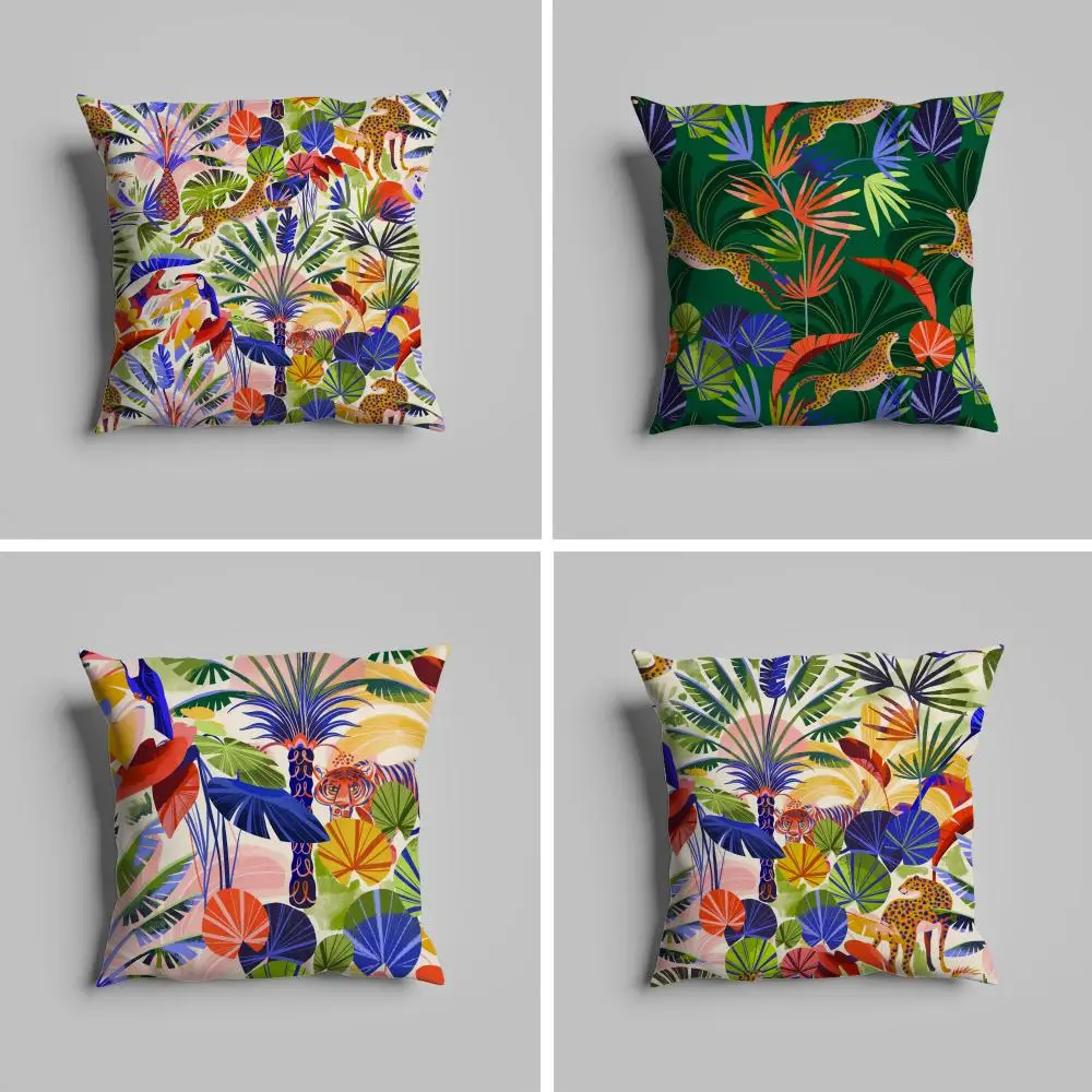 

Rainforest Animals Pillow Case luxurious home office, sofa decorative Multi sized car seat cushions, pillowcases