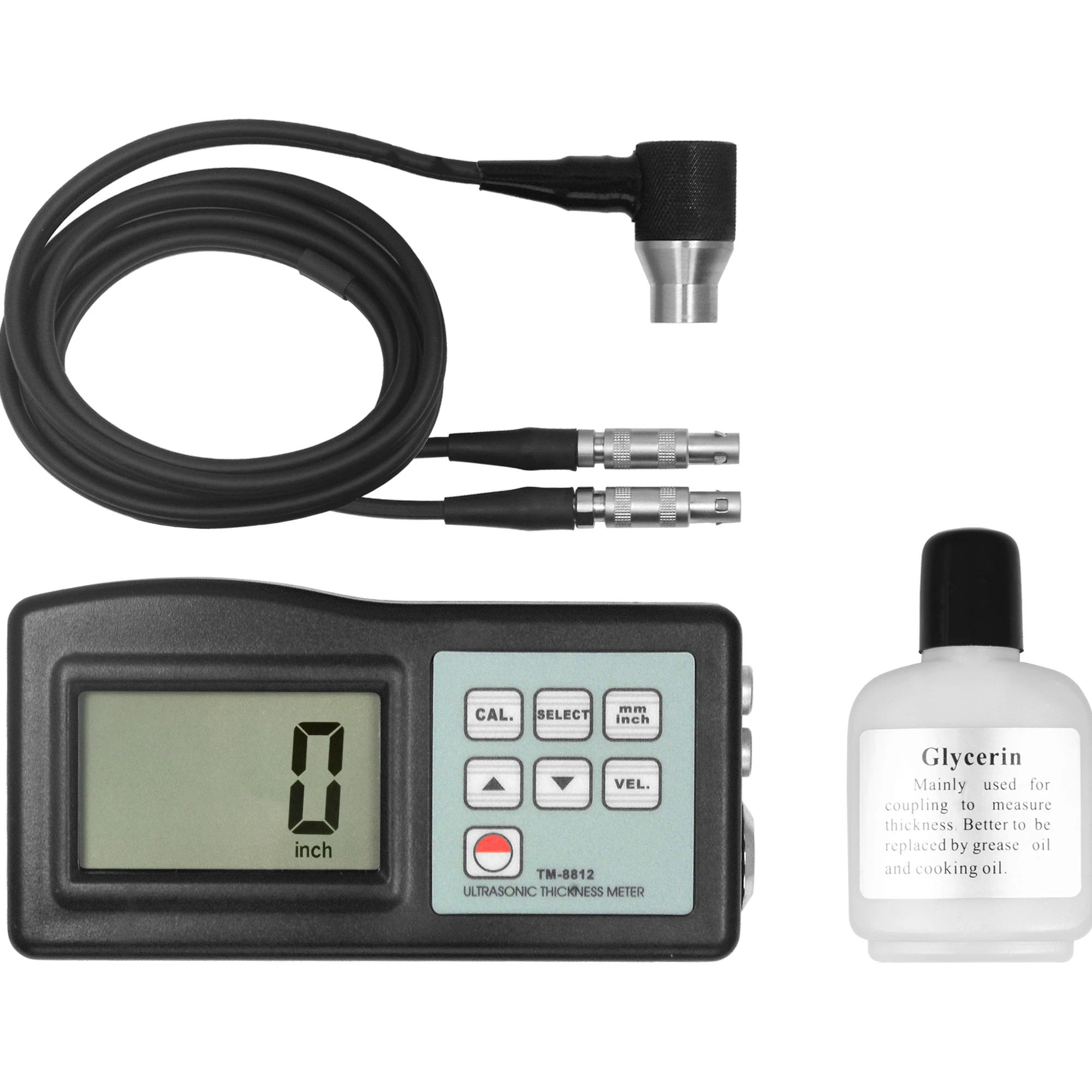 LANDTEK Digital Ultrasonic Thickness Meter TM8812C for Metal, Glass, Plastic, Ceramics