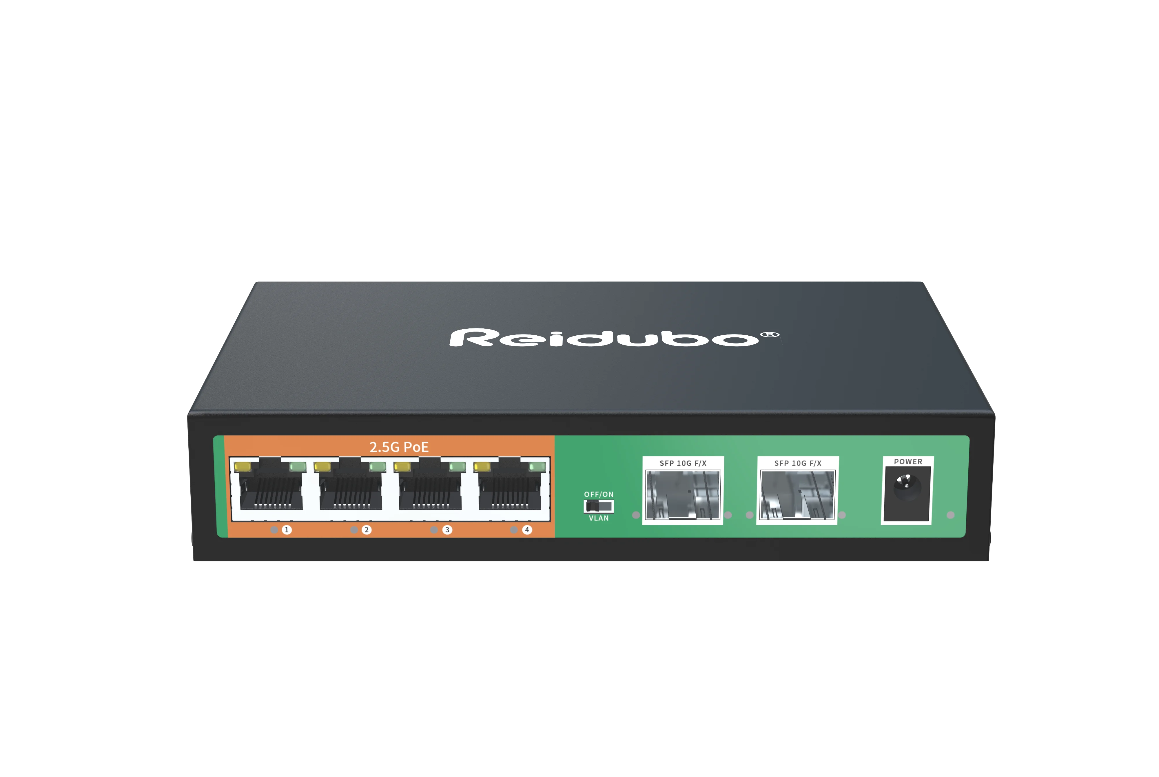 interruptor de rede ethernet caixa de metal plug and play portas poe 2x10g sfp uplink portas 25 gb 4x25g pcs 01