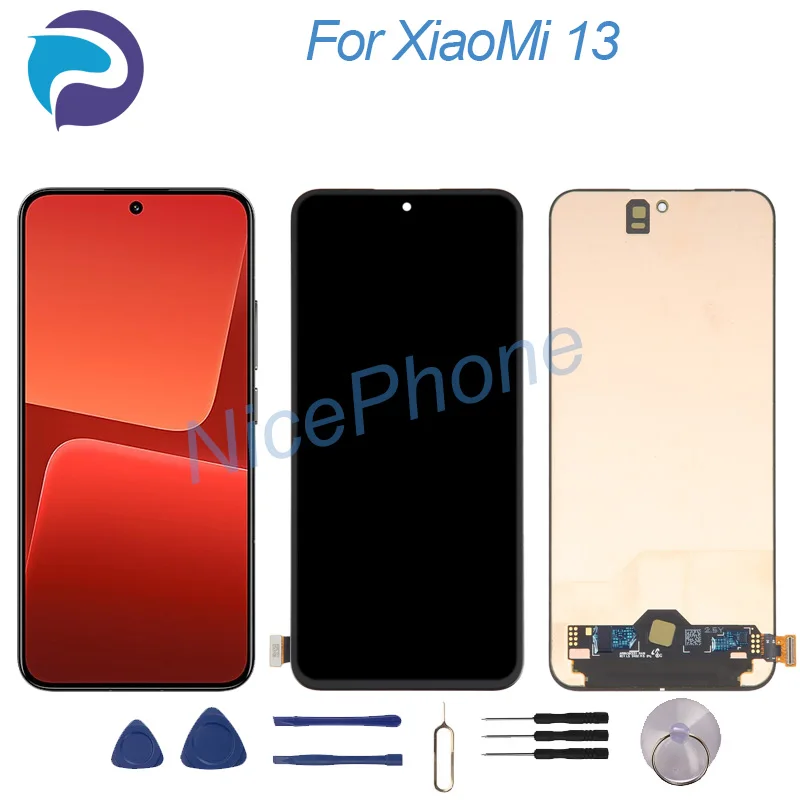 XiaoMi 13 LCD 디스플레이 스크린 터치 패널 디지타이저 2211133C, 2211133G 13 스크린 디스플레이용 새 제품 및 테스트 완료