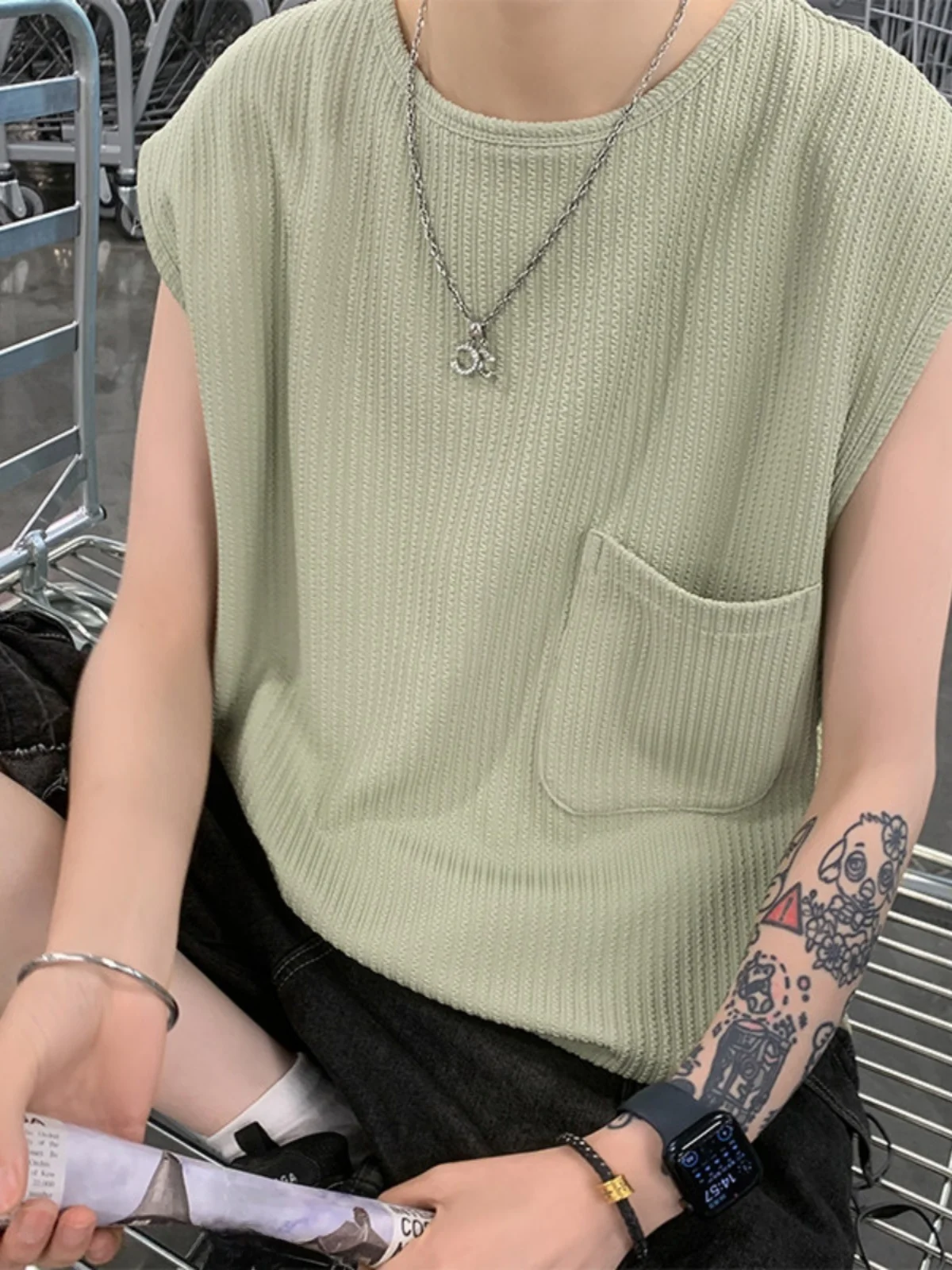 

Легкий мужской летний тонкий спортивный жилет для бега и фитнеса, свободный крой, с наплечниками, для подростков