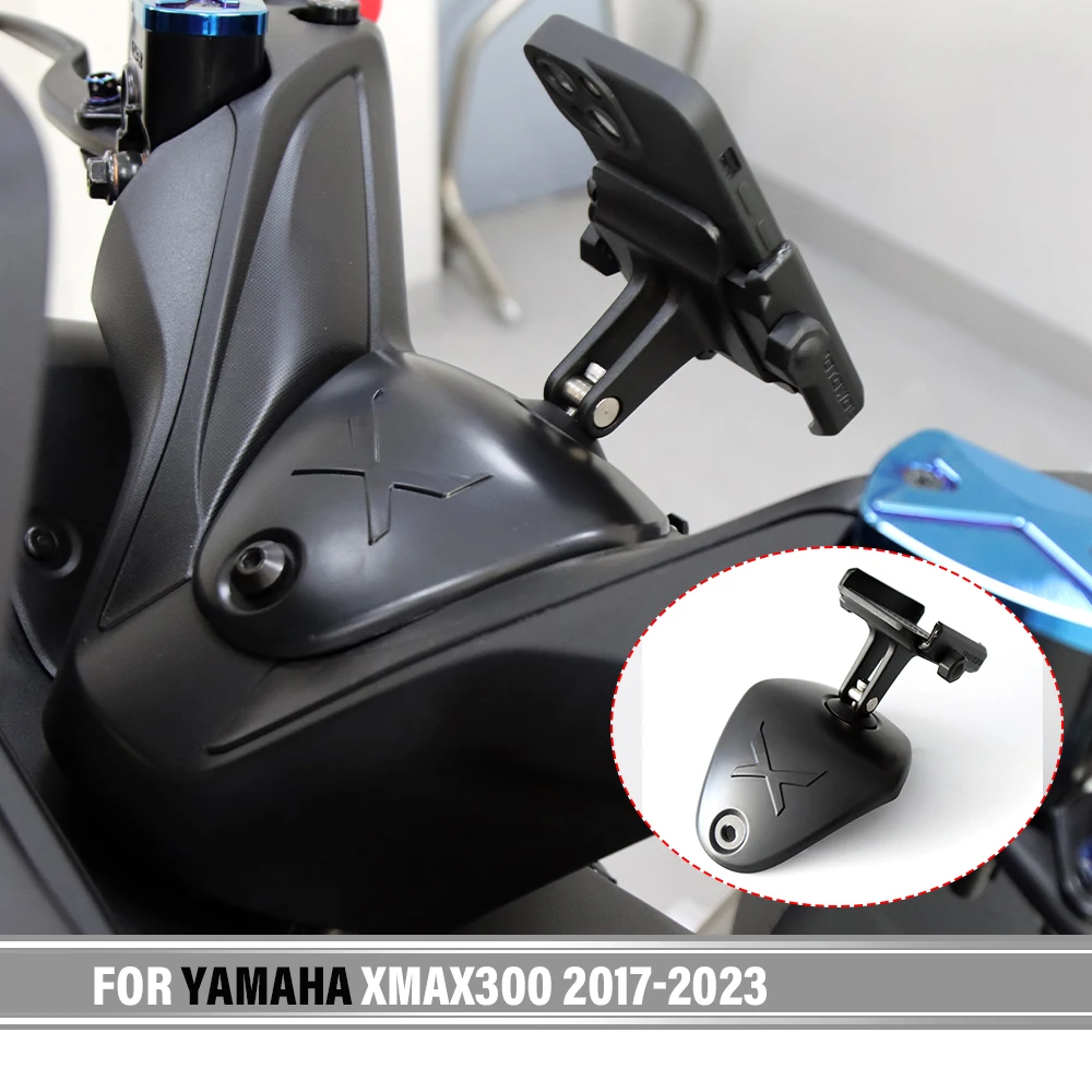 

For YAMAHA XMAX300 2017-2024 2022 2021 2020 2018 Motorcycle Rear Hugger Fender Handlebar Upper Faucet Cover Shell+Phone Holder