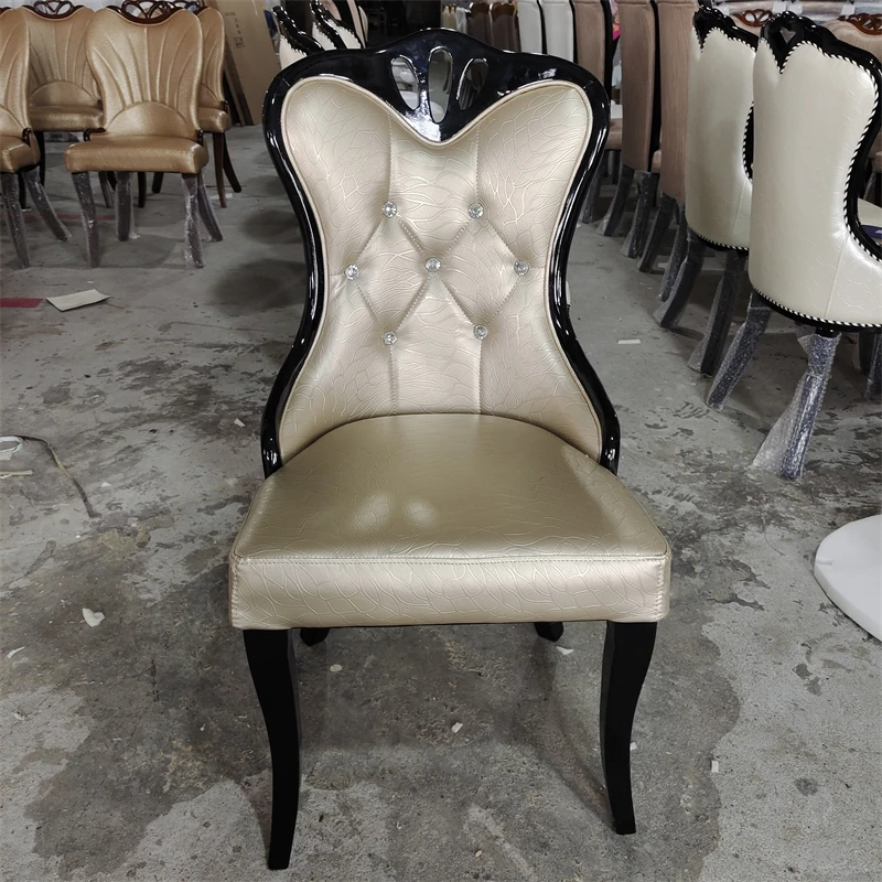 

Light luxury Soft Bag Backrest Dining Chair Home Hotel Box Restaurant Leather Chairfor for living room bedroom Furniture