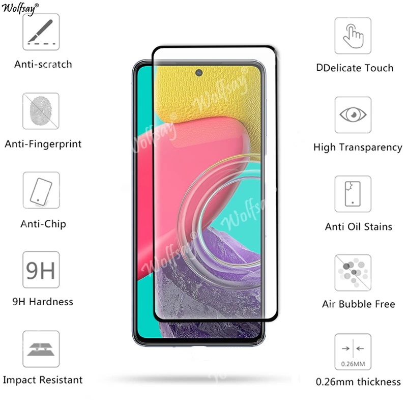 Tempered Glass For Samsung Galaxy M53 Glass Samsung M53 M33 M23 M32 A53 A23 A73 Glass HD Screen Protector Camera Film Galaxy M53