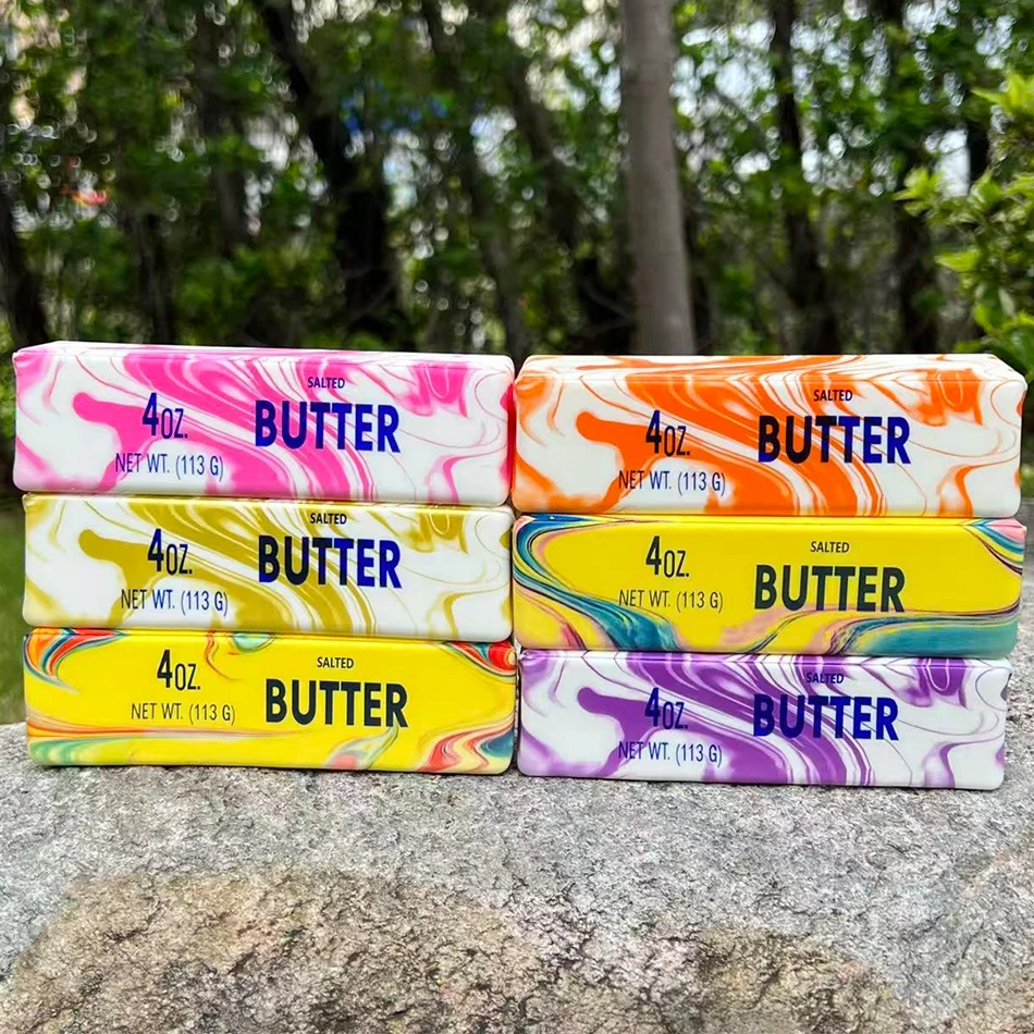 Bunte, langsam aufsteigende Butter-Squishies: Sensorisches Stressabbau-Spielzeug-Set – Weiche & dehnbare Quetschfiguren für Partygeschenke – Detail 7