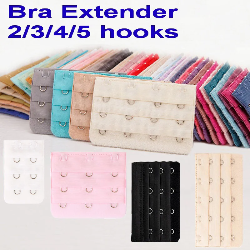 2/3/4 Hooks Bra Extender for Women Elastic Bra Extension Strap Hook Clip Expander Adjustable Underwear Belt Buckle Intimates